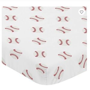 Sweet Jojo  Baseball Patch Fitted Crib Sheet